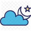 Cloud Crescent Moon Icon