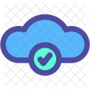 Cloud Approved Cloud Online Data Storage Icon
