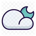 Cloudy Mostly Night Icon