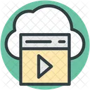 Cloud Media Storage Icon