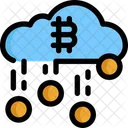 Cloud Bitcoin Cryptocurrency Icon