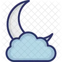Cloud Crescent Moon Icon