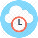 Cloud Clock Computing Icon