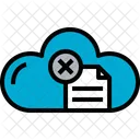 Cloud Document X Icon