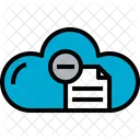 Cloud Document Remove Icon
