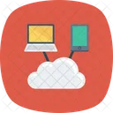 Cloud Data Laptop Icon