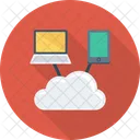 Cloud Data Laptop Icon