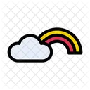 Cloud Rainbow Climate Icon