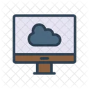 Monitor Cloud Server Icon