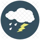 Lightening Rain Cloud Icon