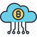 Bitcoin Digital Cloud Icon