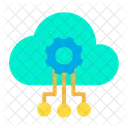 Artificial Cloud Intelligence Icon