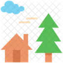 Cloud Tree House Icon
