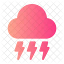 Cloud Thunder Climate Icon