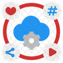 Cloud Marketing Connection Icon
