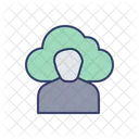 Cloud Cloud Solution Remote Employee Icon