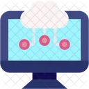 Cloud Computer Integration Icon