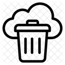 Cloud Abfalldaten Cloud Mull Cloud Behalter Symbol