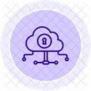 Cloud Access Color Circle Icon Icon