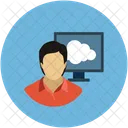 Cloud Online Computing Icon