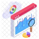 Cloud Statistics Cloud Analytics Web Analytics Icon