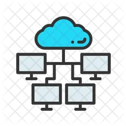 Cloud And Connected Computers  Icon
