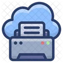 Cloud And Fax Cloud And Printer Cloud Computing Icon