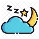Cloud And Moon Night Cloud Icon
