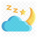 Cloud And Moon Night Cloud Icon