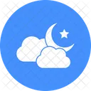 Cloud And Moon Weather Clouds Icon