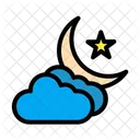 Cloud and moon  Icon