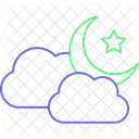 Cloud And Moon  Icon