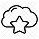 Cloud and star  Icon