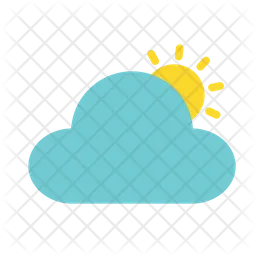 Cloud And Sun  Icon