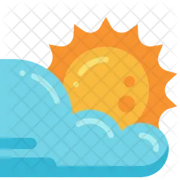 Cloud and sun  Icon