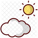 Cloud and sun  Icon