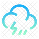 Cloud Angled Rain Zap Icon