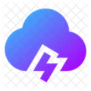 Cloud Angled Zap Icon