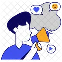 Cloud Announcement Cloud Marketing Cloud Campaign Icon