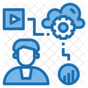 Anwendung Cloud System Online Symbol