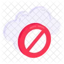 Cloud Ban Cloud Forbidden Cloud Blocked Icon