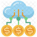 Cloud Banking Blockchain Cryptocurrency Icon