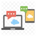 Cloud Based Communication Icon