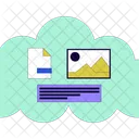Cloud based data storage  Icon