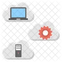 Cloud Based Web Hosting Icon