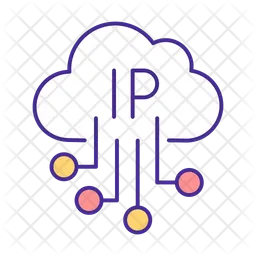 Cloudbasiertes IP-Netzwerk  Symbol