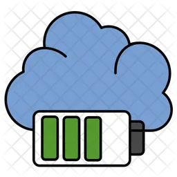 Cloud Battery  Icon