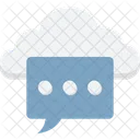 Cloud Benachrichtigung Cloud Computing Chat Blase Symbol