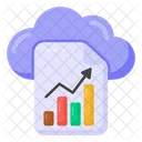 Cloud Bericht Cloud Datenbericht Datenanalyse Icon