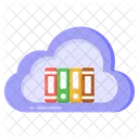 Digitale Bibliothek Cloud Bibliothek Cloud Bucher Symbol